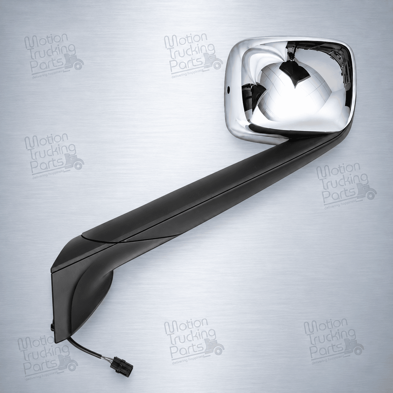 Freightliner Cascadia Hood Mirror Chrome Passenger Side | 2018+ | OE Replacement | Replaces OEM A22-73566-003 | A22-77791-011 image
